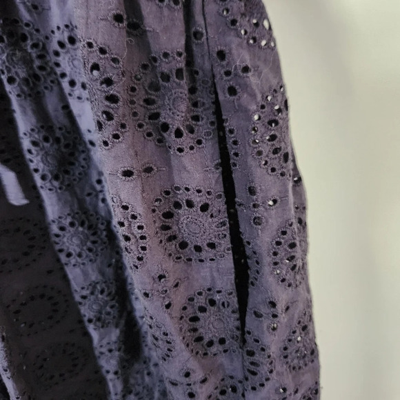 Barbour | 100% Cotton Hazel Eyelet Short Sleeve Midi Dress - Sz 4 *Missing Slip* - Picture 5 of 10